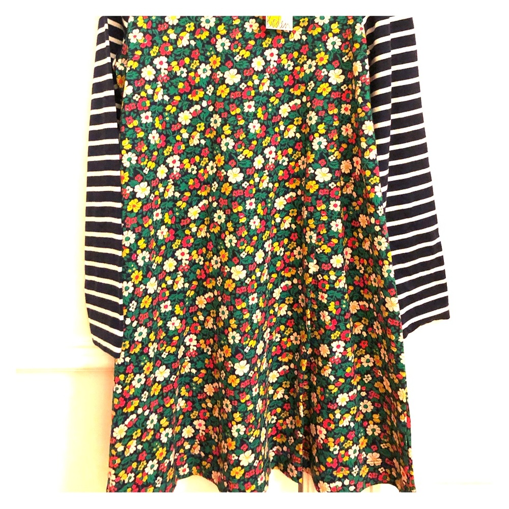Mini Boden Striped and Floral Jersey Dress